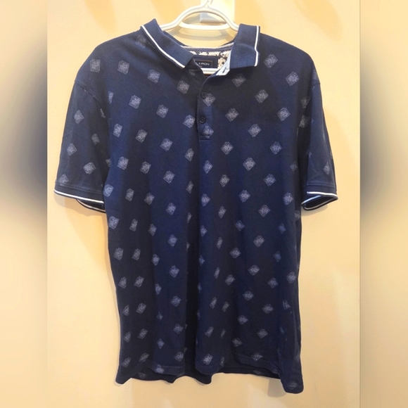 ⭐️Nickel And Iron Navy Blue Patterned Men's Shirt - Picture 1 of 3